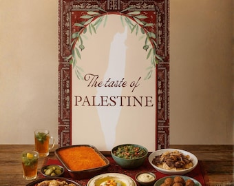 The Taste of Palestine Sign, Henna Food Station Sign, Digital Download, Editable Template, Palestinian Wedding Sign
