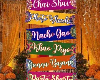 Flechas de mehndi en tonos joya: Decoración para bodas desi (Descarga digital)