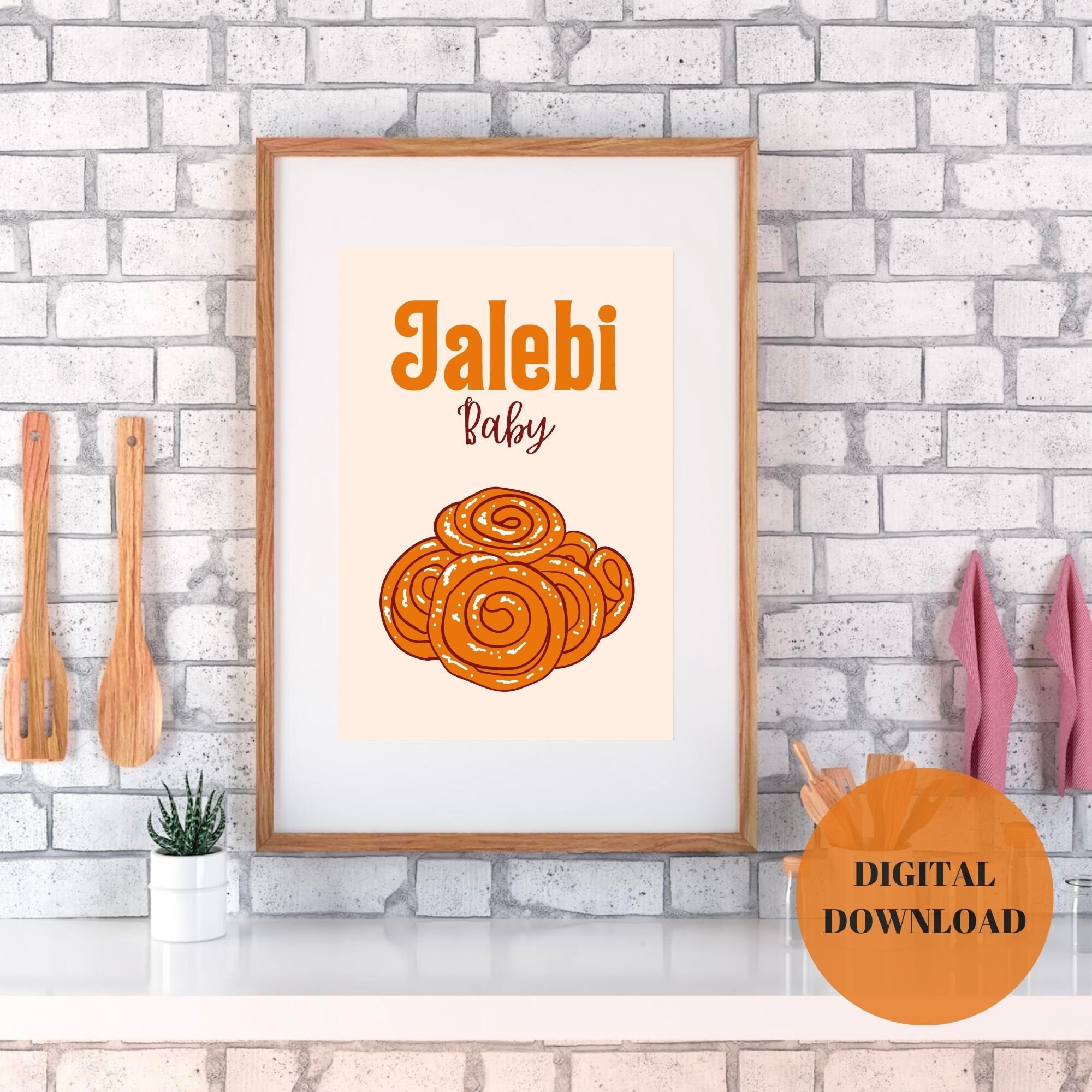Jalebi Baby Print, Jalebi Print, Jalebi Wall Art, Jalebi Baby, Kitchen ...