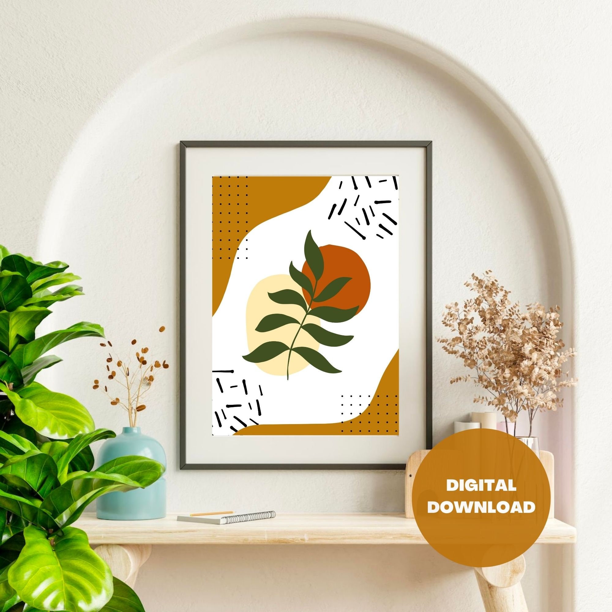 Boho Abstract Wall Art Print, Printable Boho Wall Art, DIGITAL DOWNLOAD ...