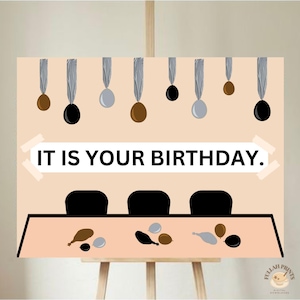 The Office Inspired Birthday Sign, It Is Your Birthday Sign, The Office Birthday Decor, Printable Sign, The Office Party Theme