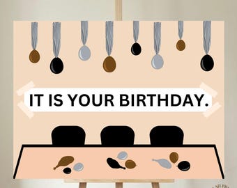 The Office Inspired Birthday Sign, It Is Your Birthday Sign, The Office Birthday Decor, Printable Sign, The Office Party Theme