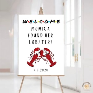 FRIENDS Themed Bridal Shower Sign, FRIENDS Themed Bridal Shower, She Found Her Lobster, FRIENDS Bridal Shower Sign