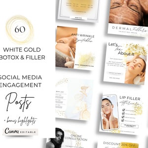Botox and Filler Canva Post Templates, Esthetician Botox and Dermal Filler Social Media Posts, Skincare Instagram Post, Nurse injector Brand