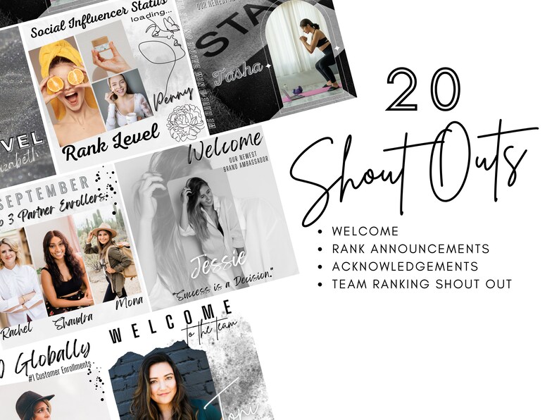 Social Media Shout Out Templates for Network Marketers Etsy