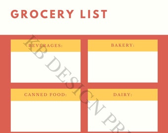 Lista de compras PDF imprimible