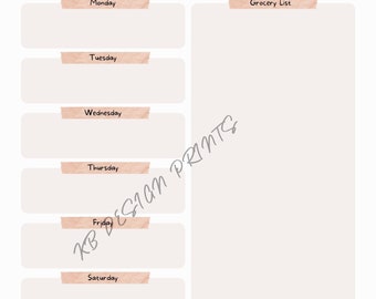 Lista de compras PDF imprimible