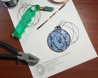 Traditional Faceted Ornament - Stained Glass Pattern - Ornament / Suncatcher (Digital PDF Version)