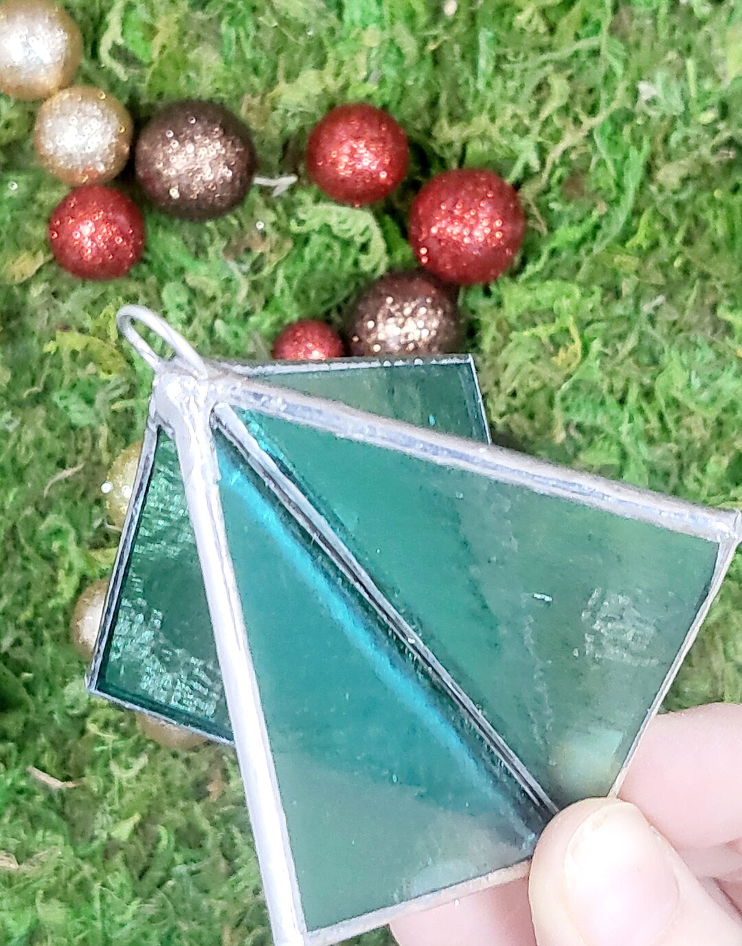 Stained Glass Ornament Suncatcher 3D Diamonds Various Colors Etsy