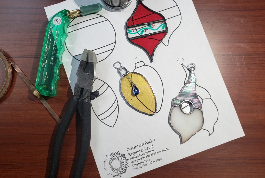 Ornament Pack I 5 Stained Glass Patterns Ornament / Suncatcher