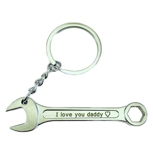 Personalized Wrench Spanner keychain gift - Free engraving