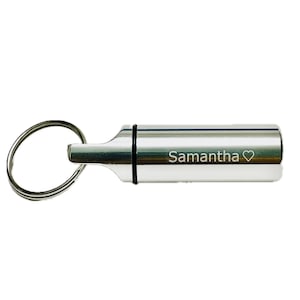Personalized Pill Box Keychain – Travel Pill Holder | Portable Pill Case for Medication, Vitamins & Emergency Use | Keychain Pill Container