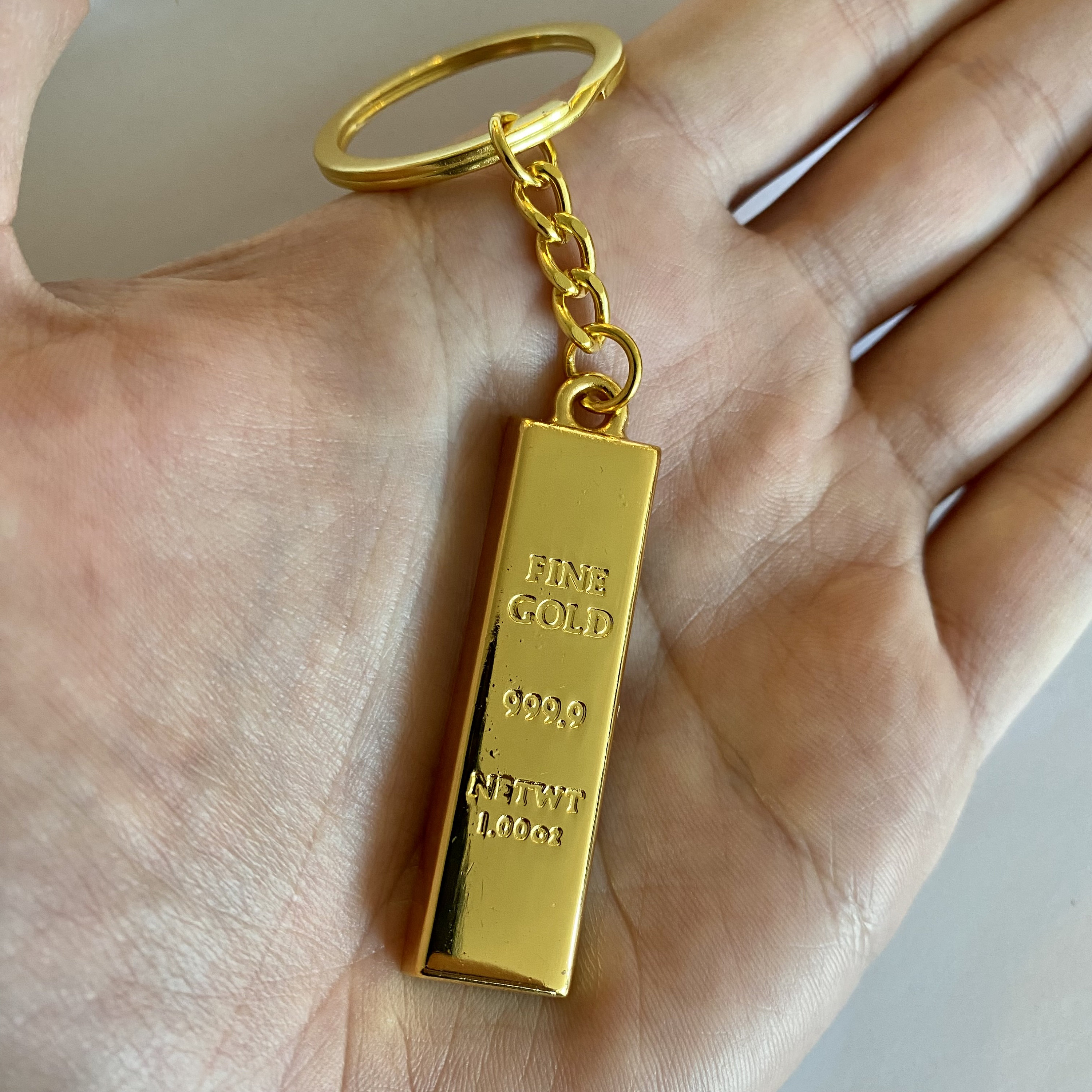 Gold bar hotsell keychain