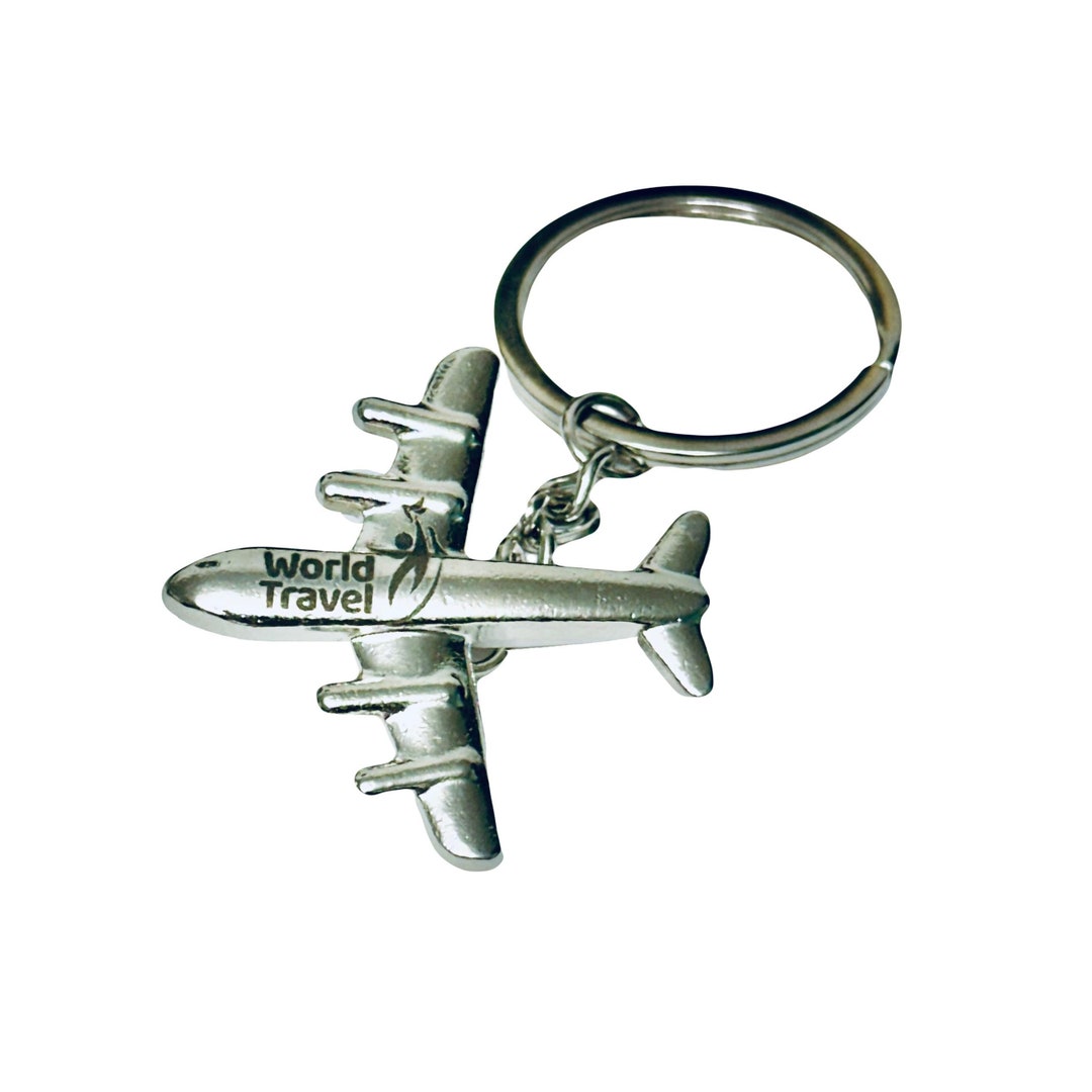Fly Icon Keychain Logo Personalized Airplane Keychain - Free Engraving - Etsy