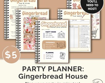 Gingerbread House Party Planner – 15 Page Printable | Instant Download | 5 Dollar Party Guide