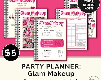Glam Makeup Party Planner | Instant Download (PDF) | Party Guide