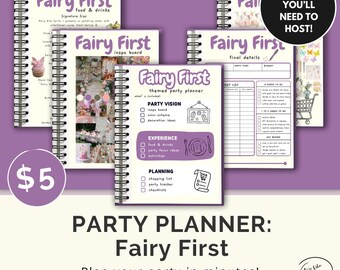 Fairy First Birthday Party Planner | Instant Download (PDF) | Fairy Theme Party Guide