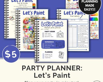 Let's Paint Themed Party Planner | Instant Download (PDF) | Party Guide