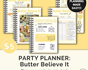 Butter Believe It Party Planner | Instant Download (PDF) | Butter Theme Party Guide