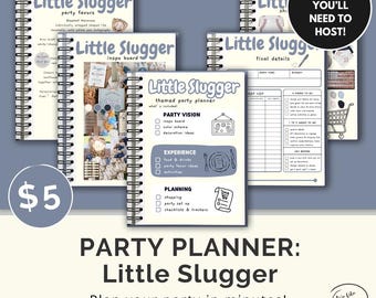 Little Slugger Baby Shower Planner – 15 Page Printable | Instant Download | 5 Dollar Party Guide