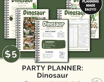 Dinosaur Party Planner | Instant Download (PDF) | Dino Theme Party Guide