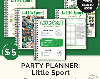 Little Sport Party Planner | Allstar Sports Theme |  Instant Download (PDF) | Party Guide