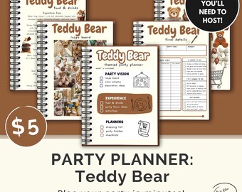 Teddy Bear Theme Party Planner | Instant Download (PDF) | Party Guide