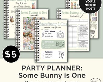 Some Bunny is One Party Planner | Instant Download (PDF) | First Birthday Party Guide