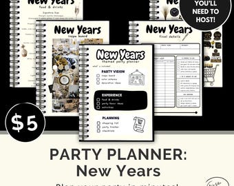 New Years Eve Party Planner – 15 Page Printable | Instant Download | 5 Dollar Party Guide