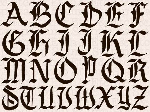 値下　古書アンティーク　入手超困難　カリグラフィー　 書道　美術文字 Procreate スタンプ | 古い英語のカリグラフィー文字