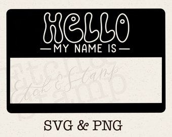 Hallo mein Name ist svg | Namensschild Svg | Hello Svg | Baby Svg | Niedliche Schneidemaschine Dateien | Neugeborenen Svg | Baby Body Svg Png | Svg Dateien