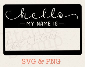 Hallo mein Name ist svg | Namensschild Svg | Hello Svg | Baby Svg | Niedliche Schneidemaschine Dateien | Neugeborenen Svg | Baby Body Svg Png | Svg Dateien