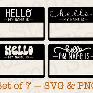 Bonjour mon nom est svg | Balise de nom Svg | Bonjour svg | Bébé Svg | | de fichiers de machine de découpe mignons | Svg nouveau-né Bodysuit Bébé Svg Png | Fichiers svg