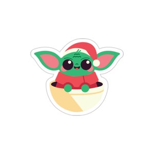 Yoda&#39;s First Christmas - Die-Cut Stickers