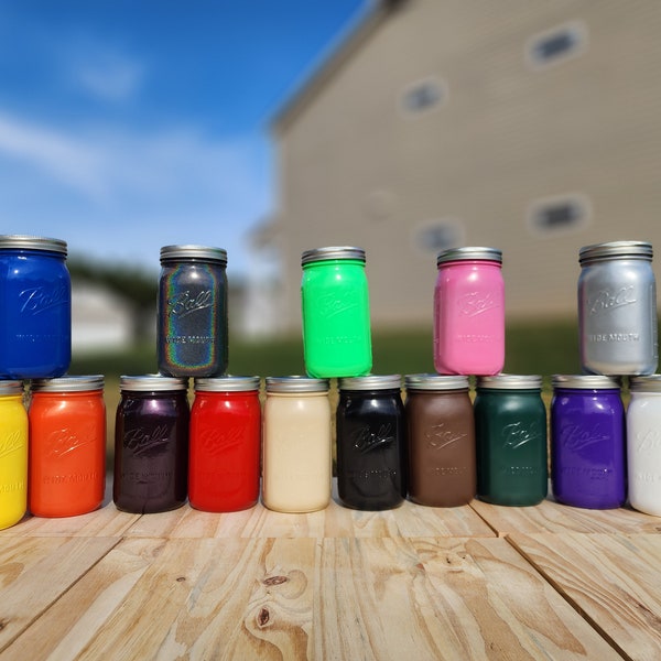 Colored Mason Jars Etsy