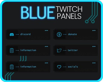 PREMIUM 4K BLUE PANELS | Aesthetic Panels for Live Streaming | Transparent & Easy To Use |
