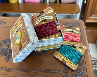 Maison Sajou Rochefort Gimped Embroidery Threads Box of 12 Modern Colours - embroidery, needlework, couching, threads, variegated threads