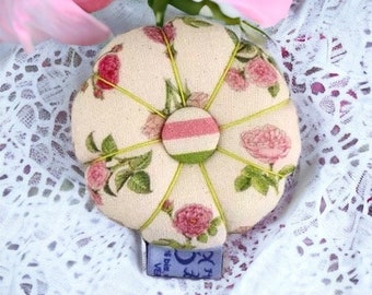 Maison Sajou Josephine’s Roses Pincushion , craft, sewing, French, embroidery, embroidery notions, sewing notions, pins, pins and needles