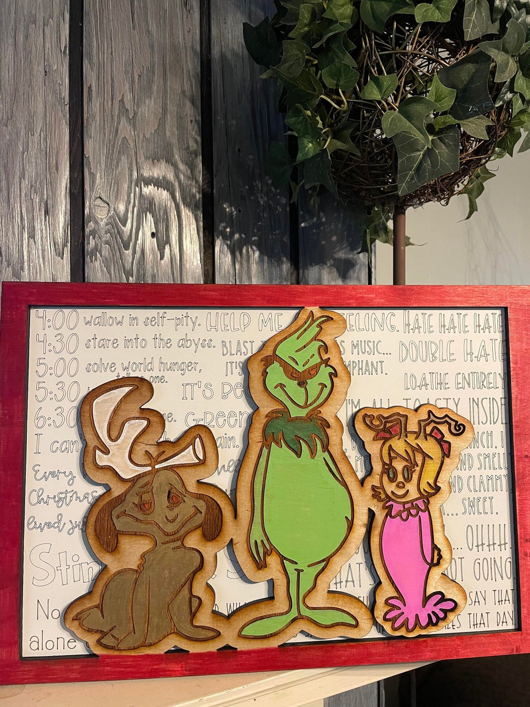 Grinch Quote Sign Grinch Decor Grinch Cindy Lou Max Etsy