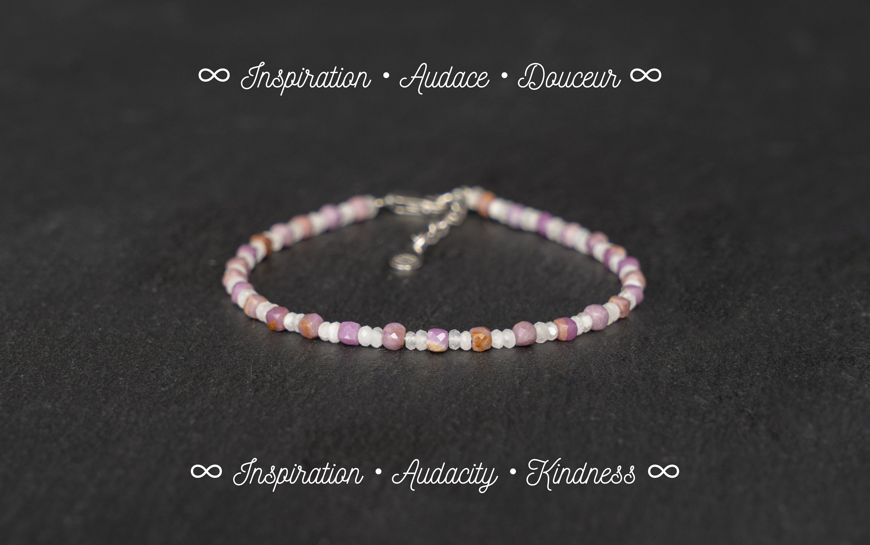 レピドライト月♡No.1109 レピドライト月♡No.1109 レピドライトとムーンストーンのブレスレット