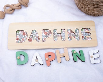 Personalized Name Puzzle With Pegs-Educational Toys-Birthday Gift-Wooden Toys-Shower Gift-Letters Puzzle-Wooden Name Puzzle,Christmas gifts