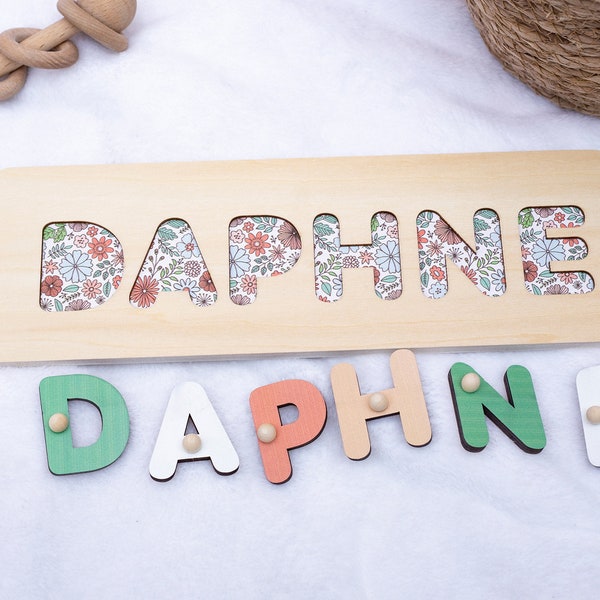 Personalized Name Puzzle With Pegs-Educational Toys-Birthday Gift-Wooden Toys-Shower Gift-Letters Puzzle-Wooden Name Puzzle,Christmas gifts