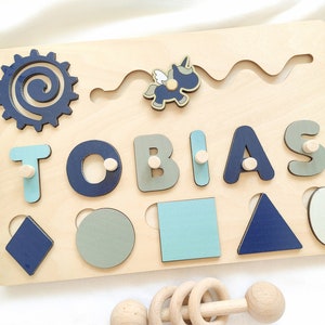 Wooden Name Puzzle, Gift for Kids, Name Puzzles for Toddlers, Montessori Baby Toys, First Birthday Gift, Baby Shower Gift