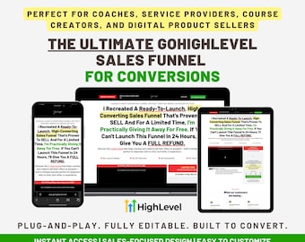 Gohighlevel Sales Funnel Website Template | Gohighlevel website templates | HighLevel website templates | VSL website