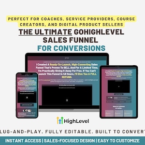 Gohighlevel Sales Funnel Website Template | Gohighlevel website templates | HighLevel website templates | VSL website