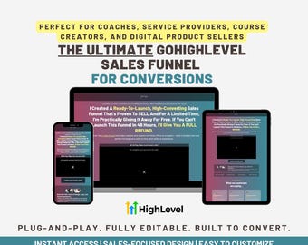 Gohighlevel Sales Funnel Website Template | Gohighlevel website templates | HighLevel website templates | VSL website