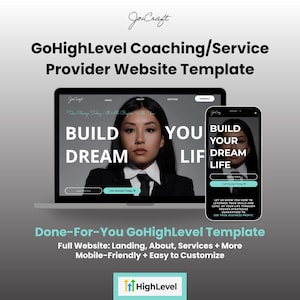GoHighLevel Website Template: Sales & Coach Landing Page
