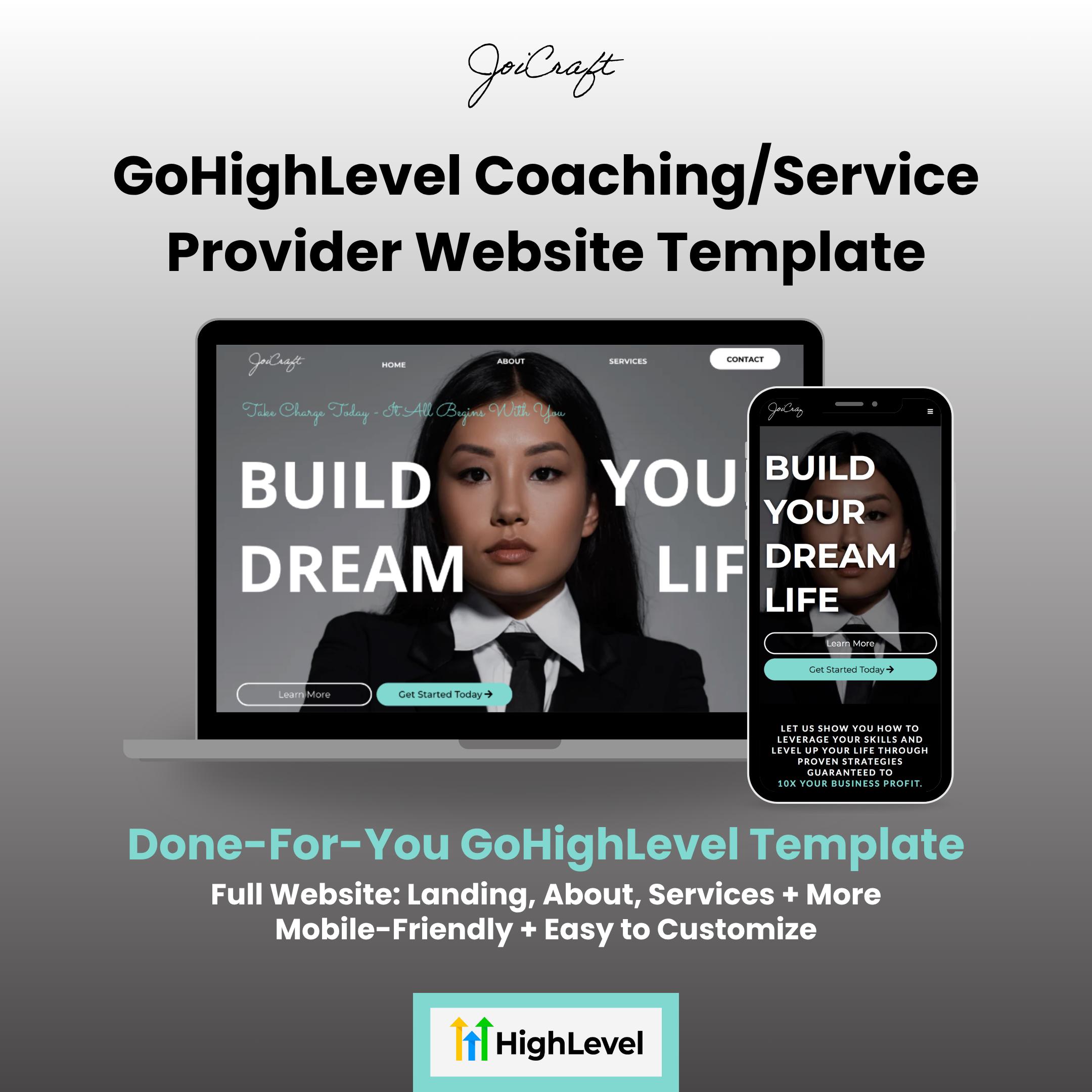 GoHighLevel Template, Sales Template, Coach Website Template, HighLevel Landing Page Course Templates, Go HighLevel Template for Women