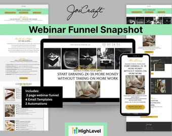 GoHighLevel Website Templates - webinar Sales Funnel Snapshot - Gohighlevel sales page - Gohighlevel snapshop - Fully Customizable