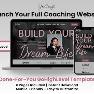 GoHighLevel Coach Website Template: Sales Landing Page (Digital Download)